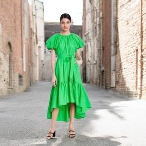 Christopher John Rogers | Dresses | Christopher John Rogers Target Tie  Strap Highlow Babydoll Dress Green Small S